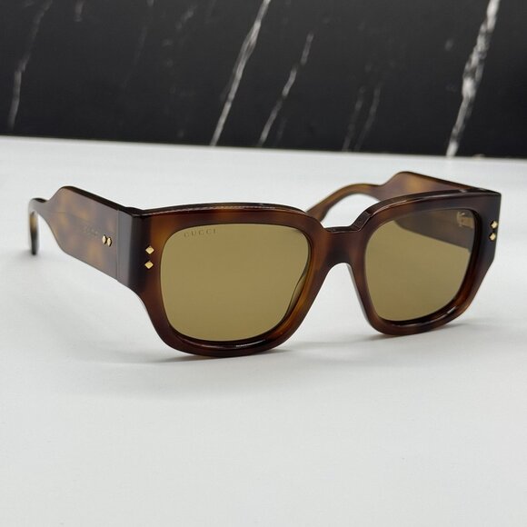 NEW GUCCI GG1261S 002 SUNGLASSES UNISEX HAVANA EYEWEAR - Picture 1 of 10